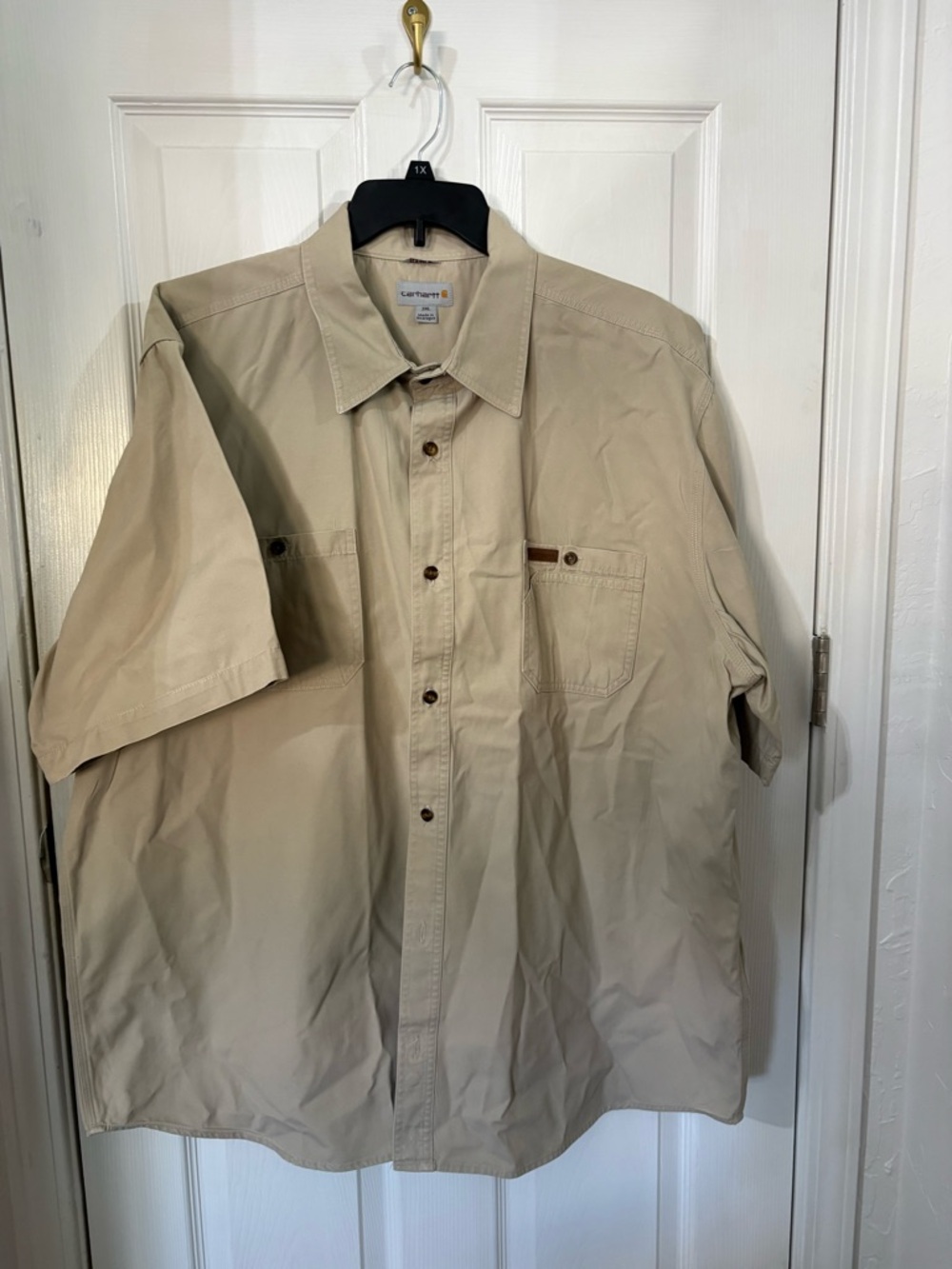 Carhartt Short-Sleeve Work Shirt Jacket in Khaki